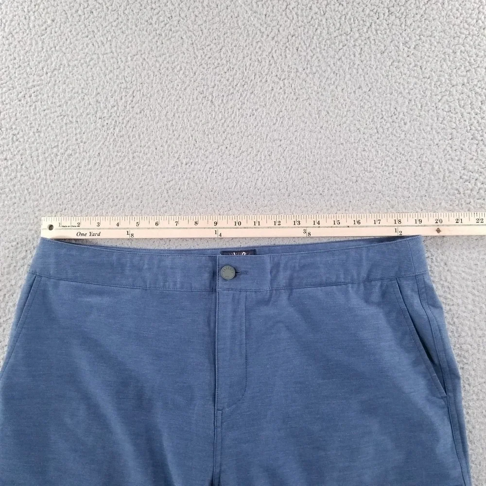 Faherty Shorts Mens 36 Blue All Day Hybrid Performance Drawstring Stretch Chino